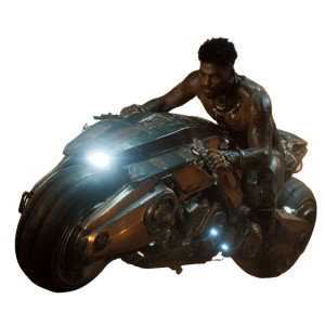 Futuristic Motorcycle Wheelie Vinyl Car Decal Sticker – Waterproof & UV-Resistant 