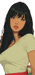 Japanese Comic Girl Vinyl Car Decal Sticker – Waterproof & UV-Resistant 