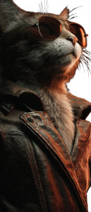 Cool Cat Poster Vinyl Car Decal Sticker – Waterproof & UV-Resistant 