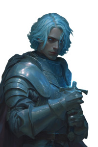 Fantasy Paladin Adventurer Vinyl Car Decal Sticker – Waterproof & UV-Resistant 