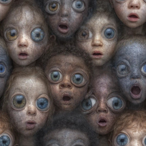 Googly-Eyed Children Vinyl Car Decal Sticker – Waterproof & UV-Resistant 
