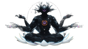 Ancient Humanoid God Vinyl Car Decal Sticker – Waterproof & UV-Resistant 