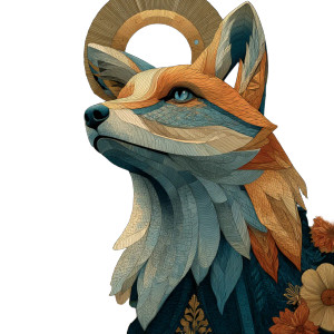 Enlightened Geometric Fox Vinyl Car Decal Sticker – Waterproof & UV-Resistant 