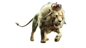 Majestic Crowned Lion V4 Vinyl Car Decal Sticker – Waterproof & UV-Resistant 