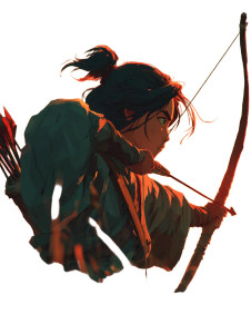 Ancient Chinese Archer Vinyl Car Decal Sticker – Waterproof & UV-Resistant 