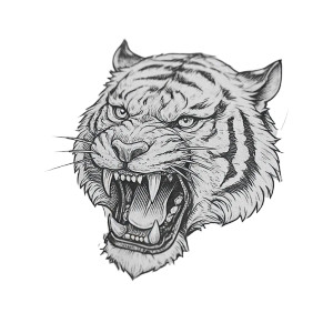 Tiger Tattoo Design V3 Vinyl Car Decal Sticker – Waterproof & UV-Resistant 