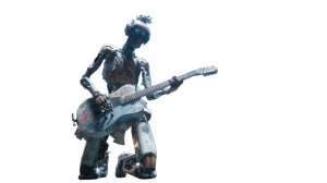 Cyberpunk Rock Robot Vinyl Car Decal Sticker – Waterproof & UV-Resistant 