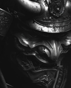 Samurai Oni Mask V26 Vinyl Car Decal Sticker – Waterproof & UV-Resistant 