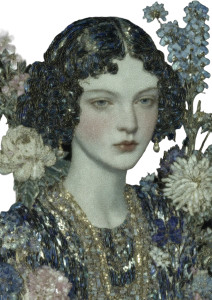 Ethereal Pearl Portrait Vinyl Car Decal Sticker – Waterproof & UV-Resistant 