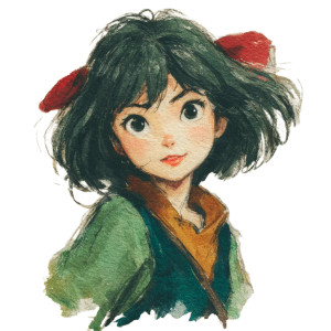 Cute Ghibli Girl V2 Vinyl Car Decal Sticker – Waterproof & UV-Resistant 