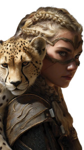 Warrior With Cheetah Vinyl Car Decal Sticker – Waterproof & UV-Resistant  Warrior With Cheetah Vinyl Car Decal Sticker – Waterproof & UV-Resistant