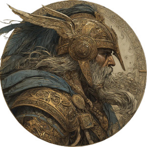 Celtic Warrior Coin Vinyl Car Decal Sticker – Waterproof & UV-Resistant 