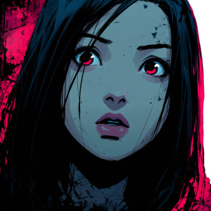 Horror-Inspired Asian Female Vinyl Car Decal Sticker – Waterproof & UV-Resistant 