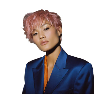 Pink-Haired Model V2 Vinyl Car Decal Sticker – Waterproof & UV-Resistant 