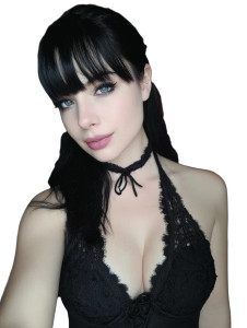 Goth Woman Selfie Vinyl Car Decal Sticker – Waterproof & UV-Resistant 