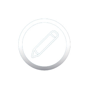 White Pencil Icon Vinyl Car Decal Sticker – Waterproof & UV-Resistant 