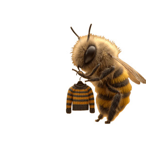 Whimsical Bee Closet Vinyl Car Decal Sticker – Waterproof & UV-Resistant 