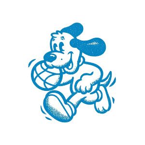 Retro Basketball Dog Vinyl Car Decal Sticker – Waterproof & UV-Resistant 