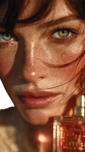 Elegant Perfume Portrait Vinyl Car Decal Sticker – Waterproof & UV-Resistant 