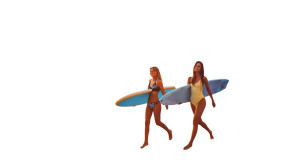 Surfing At Sunset V2 Vinyl Car Decal Sticker – Waterproof & UV-Resistant 