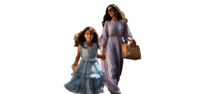 Arab Girl Leading Mother Vinyl Car Decal Sticker – Waterproof & UV-Resistant 