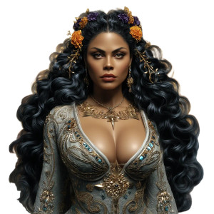 Celestial Queen Portrait Vinyl Car Decal Sticker – Waterproof & UV-Resistant 