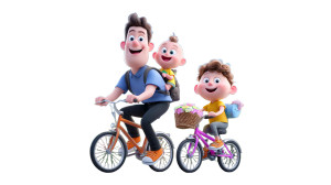 Pixar Family Biking Vinyl Car Decal Sticker – Waterproof & UV-Resistant Pixar Family Biking Vinyl Car Decal Sticker – Waterproof & UV-Resistant