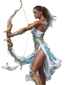 Artemis Goddess Hunting V2 Vinyl Car Decal Sticker – Waterproof & UV-Resistant 