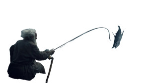 Old Fisherman'S Struggle Vinyl Car Decal Sticker – Waterproof & UV-Resistant 