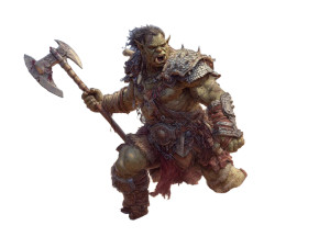 Defiant Orc Warrior Vinyl Car Decal Sticker – Waterproof & UV-Resistant 