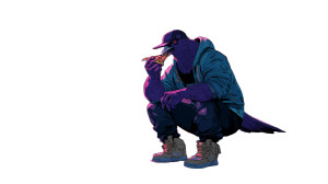 Cool Pigeon Character Vinyl Car Decal Sticker – Waterproof & UV-Resistant 