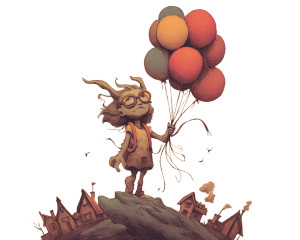 Lonely Child Illustration Vinyl Car Decal Sticker – Waterproof & UV-Resistant 