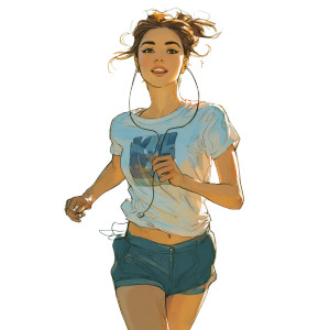 Running On Beach V2 Vinyl Car Decal Sticker – Waterproof & UV-Resistant 