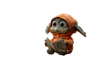 Dorky Alien Reading Vinyl Car Decal Sticker – Waterproof & UV-Resistant 