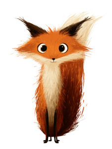 Fluffy Fox Illustration Vinyl Car Decal Sticker – Waterproof & UV-Resistant 