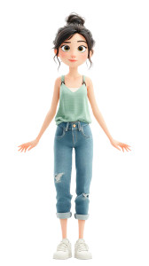 Pixar-Style Student Vinyl Car Decal Sticker – Waterproof & UV-Resistant 