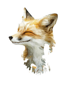 Joyful Fox Vinyl Car Decal Sticker – Waterproof & UV-Resistant 