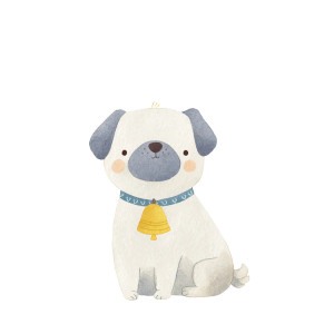 Cute White Pug V2 Vinyl Car Decal Sticker – Waterproof & UV-Resistant 