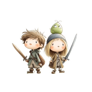 Fantasy Adventurers Exploring Vinyl Car Decal Sticker – Waterproof & UV-Resistant 