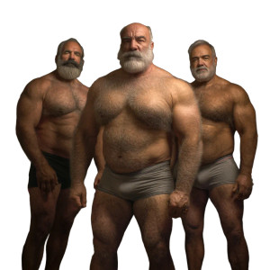 Hairy Strong Men Vinyl Car Decal Sticker – Waterproof & UV-Resistant 