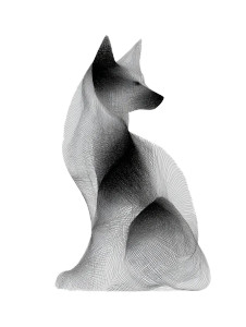 Geometric Totem Puppy V2 Vinyl Car Decal Sticker – Waterproof & UV-Resistant 