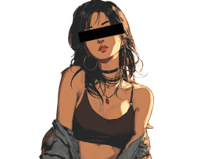 Brunette Baddie Pose Vinyl Car Decal Sticker – Waterproof & UV-Resistant 