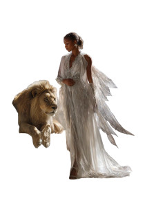 African Angel & Lion Vinyl Car Decal Sticker – Waterproof & UV-Resistant African Angel & Lion Vinyl Car Decal Sticker – Waterproof & UV-Resistant