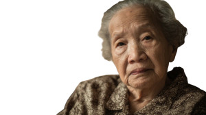 Old Asian Grandma Vinyl Car Decal Sticker – Waterproof & UV-Resistant 