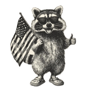 Vintage Patriotic Raccoon V2 Vinyl Car Decal Sticker – Waterproof & UV-Resistant Vintage Patriotic Raccoon V2 Vinyl Car Decal Sticker – Waterproof & UV-Resistant