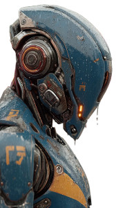 Cyberpunk Rain Robot Vinyl Car Decal Sticker – Waterproof & UV-Resistant 