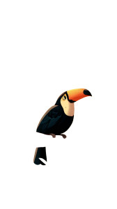 Sleeping Toucan Vinyl Car Decal Sticker – Waterproof & UV-Resistant 