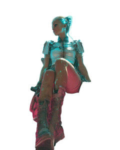 Space Princess Warrior Vinyl Car Decal Sticker – Waterproof & UV-Resistant 