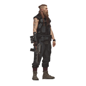 Sci-Fi Viking Vinyl Car Decal Sticker – Waterproof & UV-Resistant 