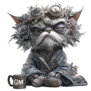 Sleepy Cat Caricature Vinyl Car Decal Sticker – Waterproof & UV-Resistant 